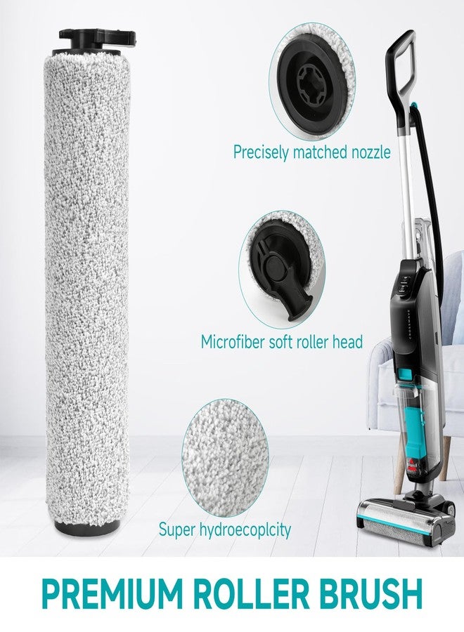 FFsign 3831 Roller Brush & Filter Replacement Compatible with Bissell Crosswave Hard Floor Expert 3831, HF2 3845N Vacuum, Floor Scrubber Wet Dry Vacuum Accessory Kit 2 Brush Rolls, 2 Filter Parts - Image 4